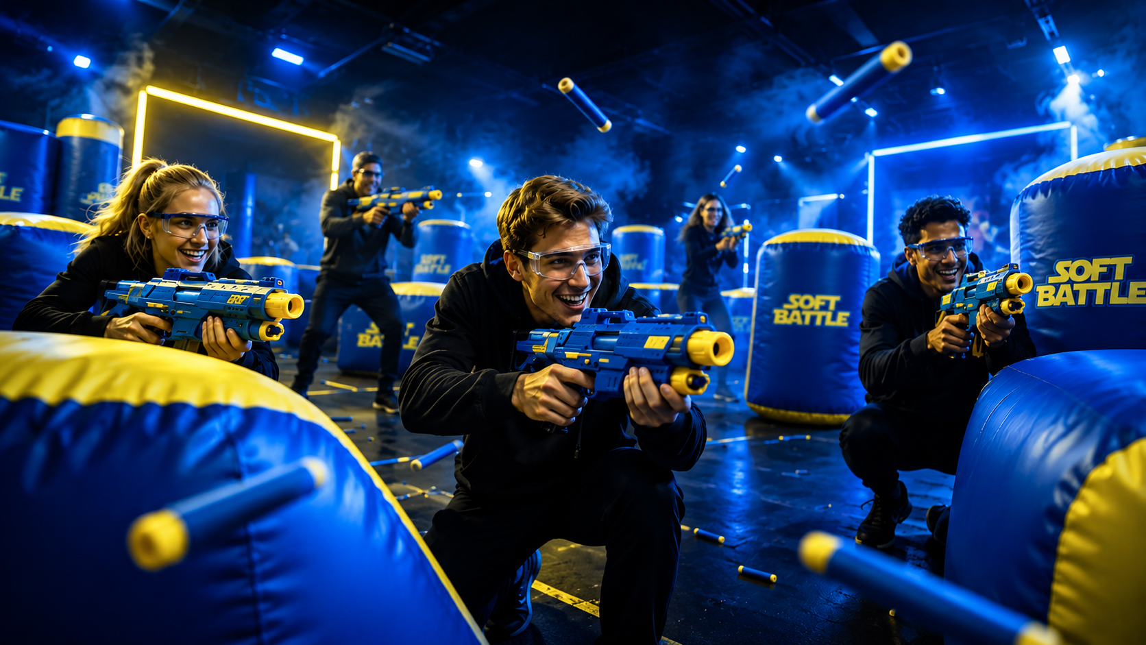 Spelare i aktion i Soft Battle-arenan